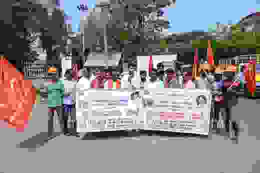 stages protest...